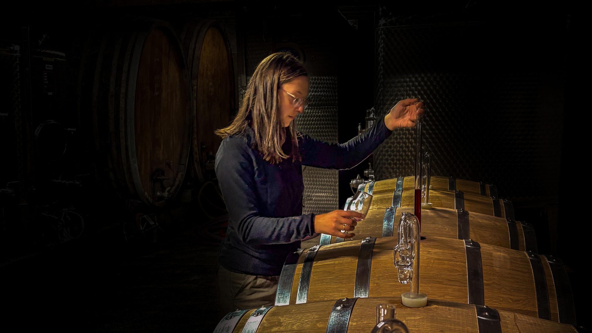Mathilde Jaegler Oeunologue dans sa cave